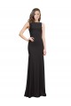 Long Black Sleeveless Mermaid Open Back Prom Dress / Bridesmaid Dress Leeds