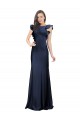 Long Dark Navy Sleeveless Mermaid Keyhole Back Prom Dress / Bridesmaid Dress Leeds