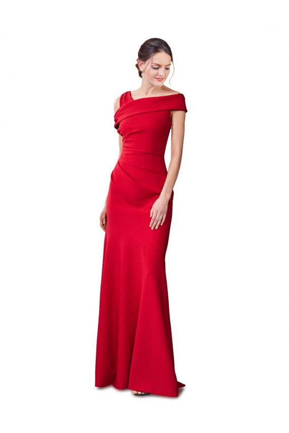 Long Red Sleeveless Mermaid Stretch Crepe Formal Evening Gown / Prom Dress / Bridesmaid Dress Leeds