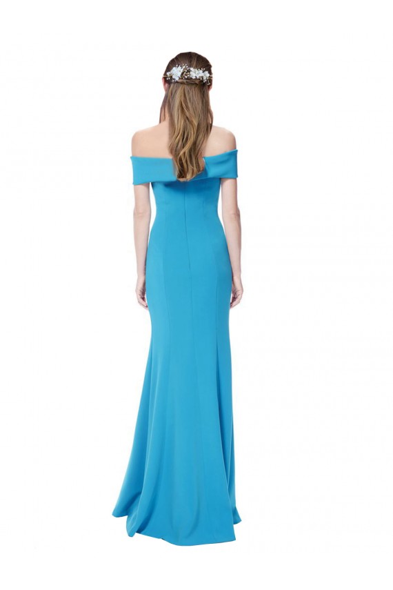 Long Peacock Blue Sleeveless Sheath Formal Evening Gown / Prom Dress / Bridesmaid Dress Leeds