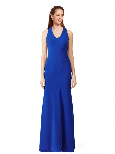 Long Royal Blue Sleeveless Mermaid Formal Evening Gown / Prom Dress / Bridesmaid Dress Leeds