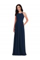Long Dark Navy Sleeveless Trumpet Open Back Semi Formal Evening Dress / Bridesmaid Dress Leeds