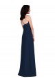Long Dark Navy Sleeveless Trumpet Open Back Semi Formal Evening Dress / Bridesmaid Dress Leeds