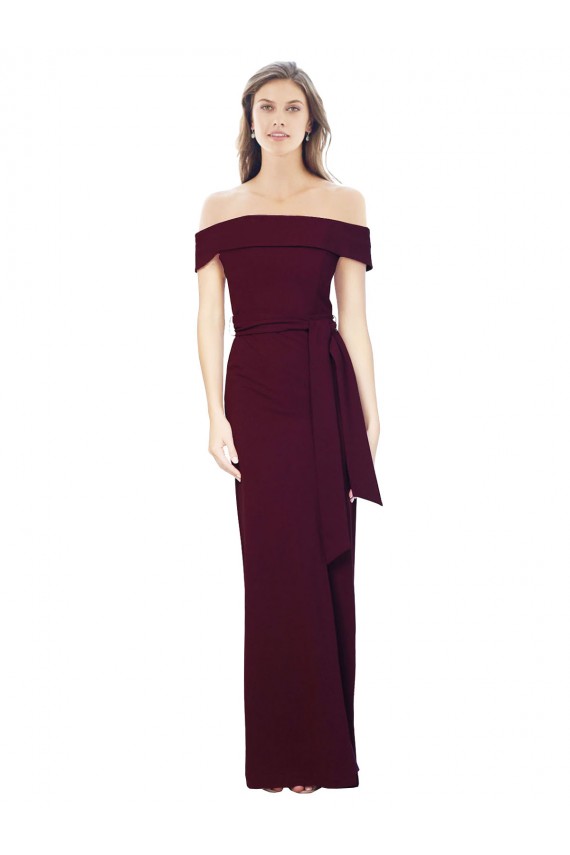 Long Burgundy Gold Sleeveless Mermaid Low Back Formal Evening Gown / Prom Dress / Bridesmaid Dress Leeds