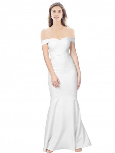 Long Ivory Sleeveless Mermaid Low Back Formal Evening Gown / Prom Dress / Bridesmaid Dress Leeds