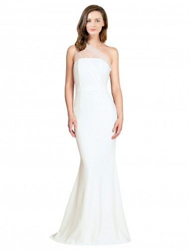 Sweep Train Ivory Sleeveless Mermaid Formal Evening Gown / Bridesmaid Dress Leeds