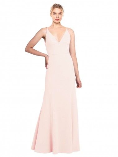 Long Pink Sleeveless A-Line V-Back Formal Evening Gown / Prom Dress / Bridesmaid Dress Leeds