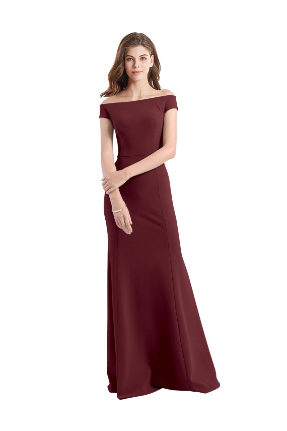 Long Burgundy Gold Sleeveless Sheath Prom Dress / Bridesmaid Dress Leeds