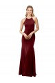 Long Burgundy Gold Sleeveless Mermaid Open Back Formal Evening Gown / Prom Dress / Bridesmaid Dress Leeds