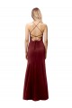 Long Burgundy Gold Sleeveless Mermaid Open Back Formal Evening Gown / Prom Dress / Bridesmaid Dress Leeds