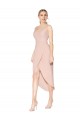 Knee Length Mauve Sleeveless Mermaid V-Back High Low Evening Gown / Prom Dress / Bridesmaid Dress Leeds