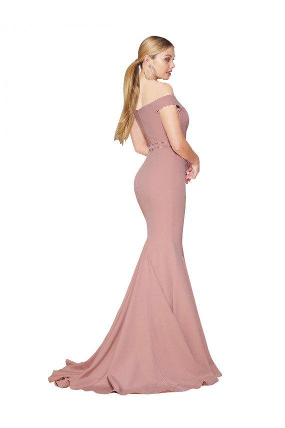 Sweep Train Dusty Pink Sleeveless Mermaid Formal Evening Gown / Prom Dress / Bridesmaid Dress Leeds