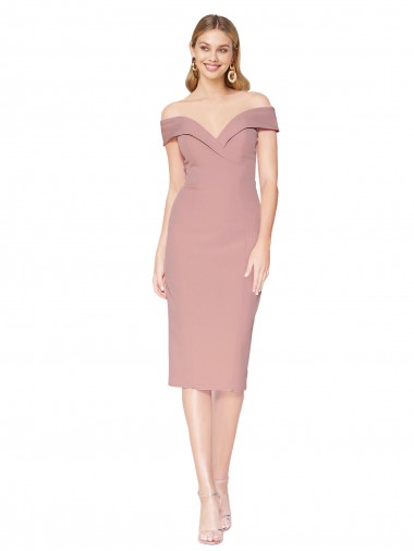 Knee Length Dusty Pink Sleeveless Mermaid Black Tie Evening Gown / Prom Dress / Bridesmaid Dress Leeds