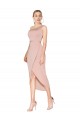 Knee Length Mauve Sleeveless Mermaid Formal Dress / Bridesmaid Dress Leeds