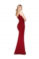 Long Burgundy Sleeveless Mermaid V-Back High Slit Formal Evening Gown / Prom Dress / Bridesmaid Dress Leeds
