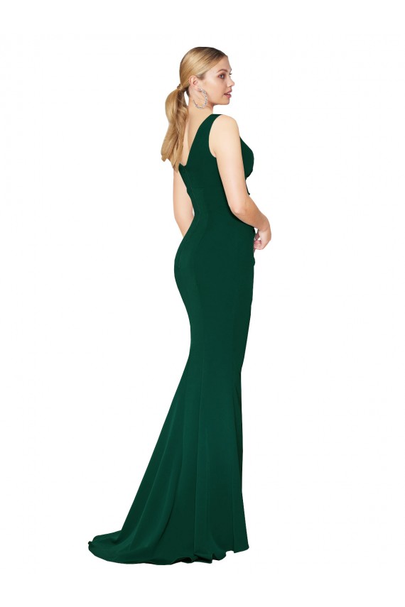 Long Midnight Green Sleeveless Mermaid Formal Evening Gown / Prom Dress / Bridesmaid Dress Leeds