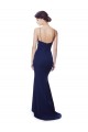 Long Navy Blue Sleeveless Mermaid Open Back Formal Dress / Bridesmaid Dress Leeds