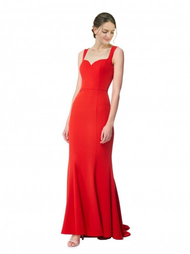 Long Red Sleeveless Mermaid Formal Evening Gown / Prom Dress / Bridesmaid Dress Leeds