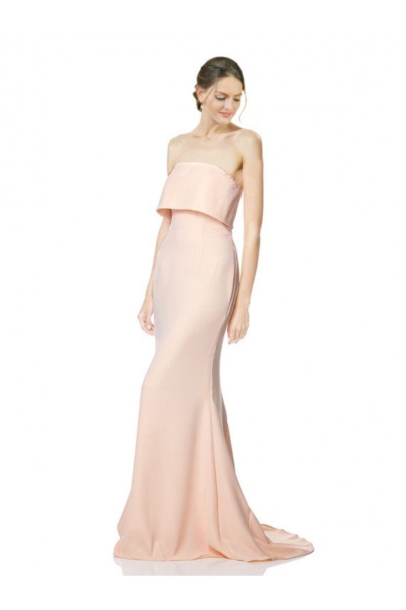 Long Nude Sleeveless Mermaid Black Tie Evening Gown / Prom Dress / Bridesmaid Dress Leeds
