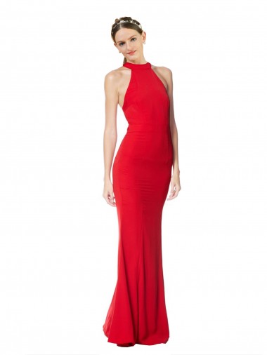 Long Red Sleeveless Mermaid Prom Dress / Bridesmaid Dress Leeds