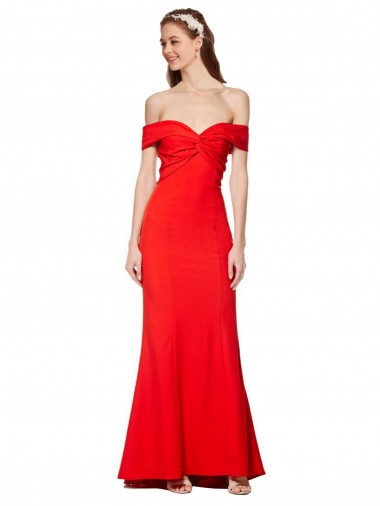Long Red Sleeveless Mermaid Bridesmaid Dress / Formal Dress Leeds