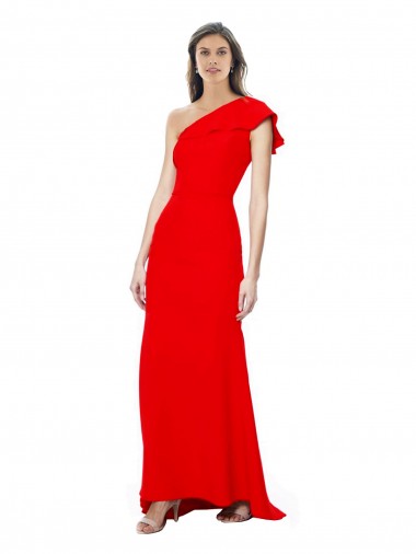 Long Red Sleeveless Mermaid Formal Dress / Bridesmaid Dress Leeds