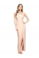 Long Nude Sleeveless Sheath Formal Evening Gown / Prom Dress / Bridesmaid Dress Leeds