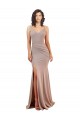 Long Dusty Pink Sleeveless Mermaid Low Back Black Tie Evening Gown / Prom Dress / Bridesmaid Dress Leeds