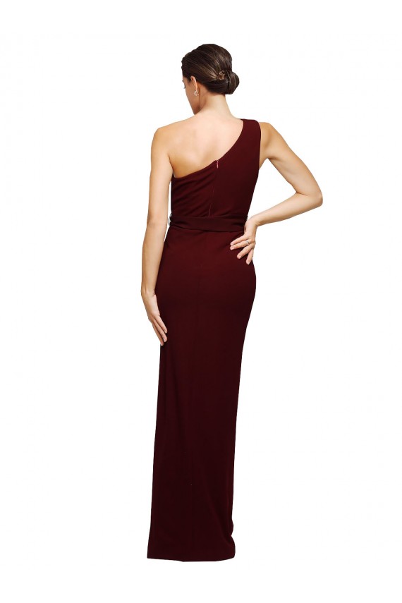 Long Burgundy Gold Sleeveless Sheath Black Tie Evening Gown / Prom Dress / Bridesmaid Dress Leeds