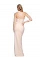 Long Nude Sleeveless Sheath Low Back High Side Slit Formal Evening Gown / Prom Dress / Bridesmaid Dress Leeds
