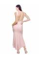 Midi Length Pink Sleeveless Sheath Low Back High Low Evening Gown / Prom Dress / Bridesmaid Dress Leeds
