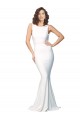 Long Ivory Sleeveless Sheath V-Back Formal Evening Gown / Prom Dress / Bridesmaid Dress Leeds