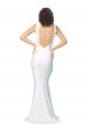 Long Ivory Sleeveless Sheath V-Back Formal Evening Gown / Prom Dress / Bridesmaid Dress Leeds