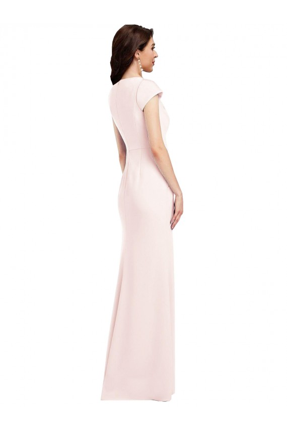 Long Pink Cap Sleeves A-Line Formal Evening Gown / Prom Dress / Bridesmaid Dress Leeds