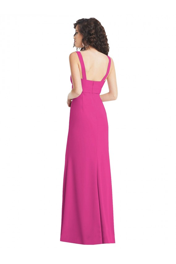 Long Fuchsia Sleeveless Trumpet Low Back Semi Formal Evening Dress / Prom Dress / Bridesmaid Dress Leeds
