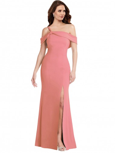 Long Hot Pink Sleeveless Trumpet Low Back Semi Formal Evening Dress / Prom Dress / Bridesmaid Dress Leeds