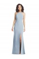 Long Light Sky Blue Sleeveless Trumpet Open Back Formal Evening Gown / Prom Dress / Bridesmaid Dress Leeds