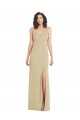 Long Champagne Sleeveless Trumpet Low Back Formal Evening Gown / Prom Dress / Bridesmaid Dress Leeds
