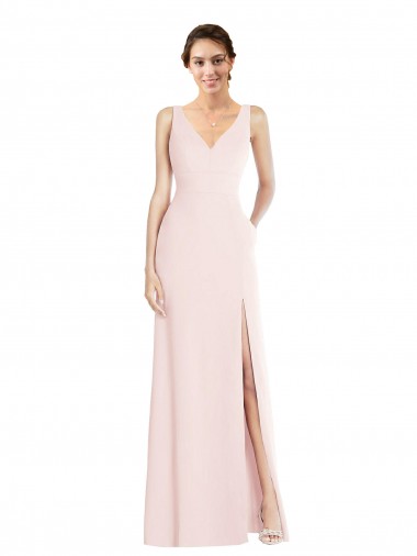 Long Pink Sleeveless A-Line Low Back Black Tie Evening Gown / Prom Dress / Bridesmaid Dress Leeds