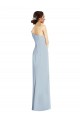 Long Light Sky Blue Sleeveless Trumpet Stretch Crepe Formal Evening Gown / Prom Dress / Bridesmaid Dress Leeds