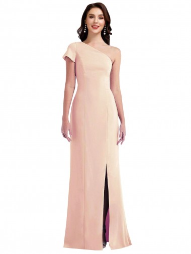 Long Nude Cap Sleeves Trumpet Formal Evening Gown / Prom Dress / Bridesmaid Dress Leeds
