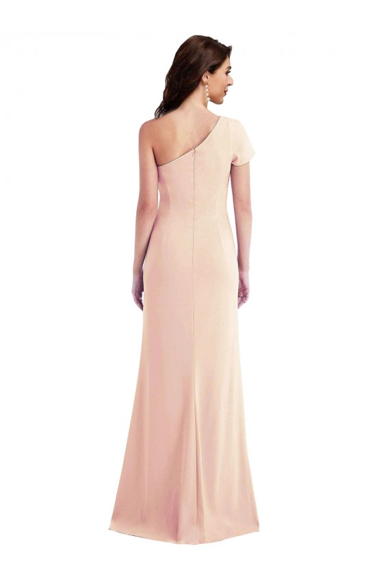 Long Nude Cap Sleeves Trumpet Formal Evening Gown / Prom Dress / Bridesmaid Dress Leeds