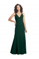 Long Midnight Green Sleeveless A-Line V-Back Formal Dress / Bridesmaid Dress Leeds
