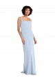 Long Light Sky Blue Sleeveless Sheath Prom Dress / Bridesmaid Dress Leeds