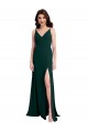 Long Midnight Green Sleeveless A-Line V-Back Formal Evening Gown / Prom Dress / Bridesmaid Dress Leeds