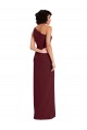 Long Burgundy Gold Sleeveless Sheath Daring Slit Formal Evening Gown / Prom Dress / Bridesmaid Dress Leeds