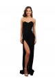 Long Black Sleeveless Column Low Back Formal Evening Gown / Prom Dress / Bridesmaid Dress Leeds