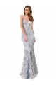 Long Silver Sleeveless Mermaid Open Back Formal Evening Gown / Prom Dress / Bridesmaid Dress Leeds