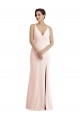 Long Pink Sleeveless Trumpet V-Back Formal Evening Gown / Prom Dress / Bridesmaid Dress Leeds