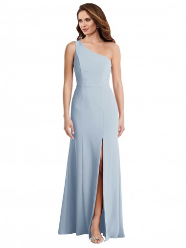 Long Light Sky Blue Sleeveless Trumpet Formal Evening Gown / Prom Dress / Bridesmaid Dress Leeds